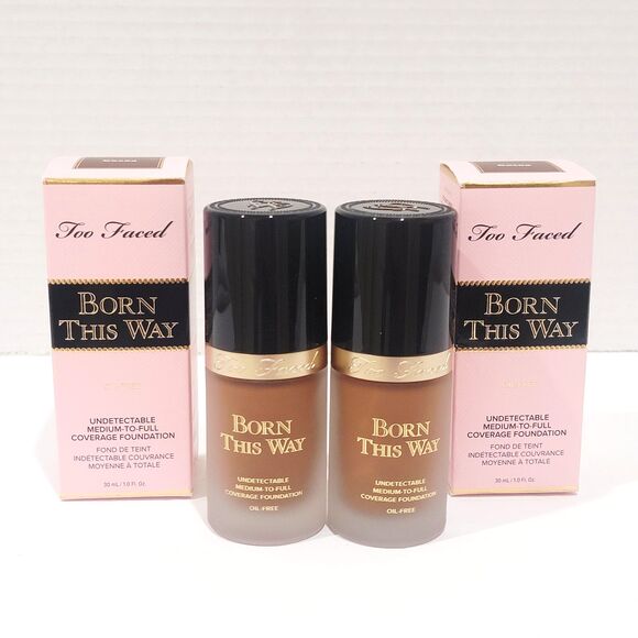 Too Faced Born This Way Undetectable Medium to Full Foundation 1.0 Fl Oz COCOA - Picture 1 of 12